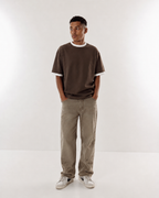 Brown X White TEE
