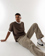 Brown X White TEE