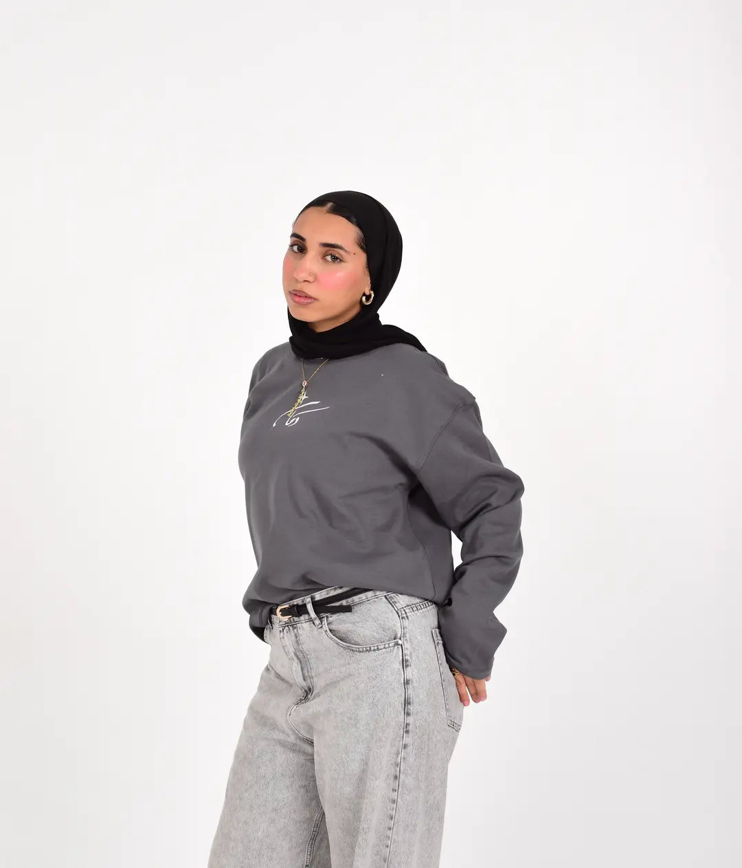 Dokan Dark Grey Long Sleeve Oversized