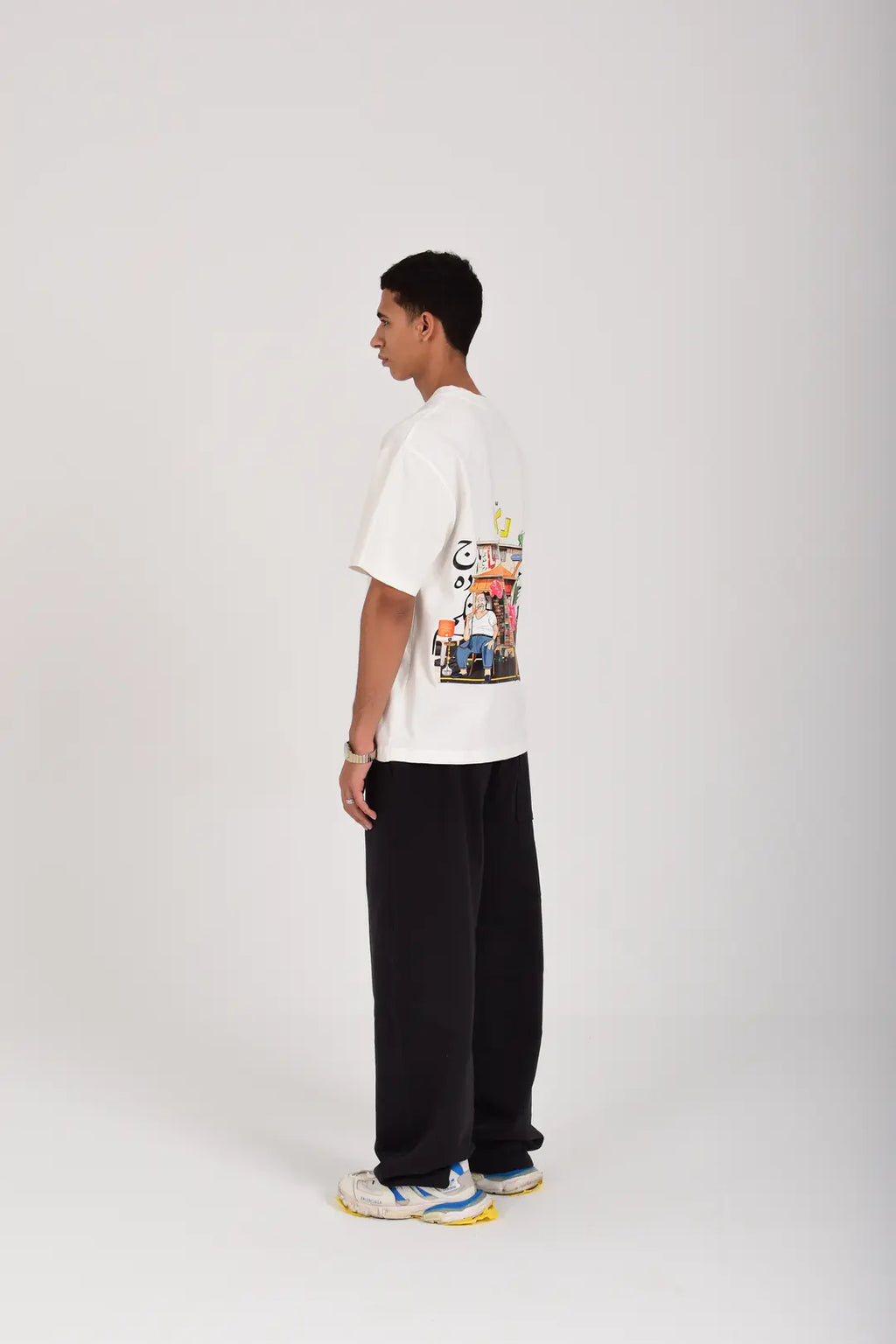 Wide-Leg Sweatpant Black