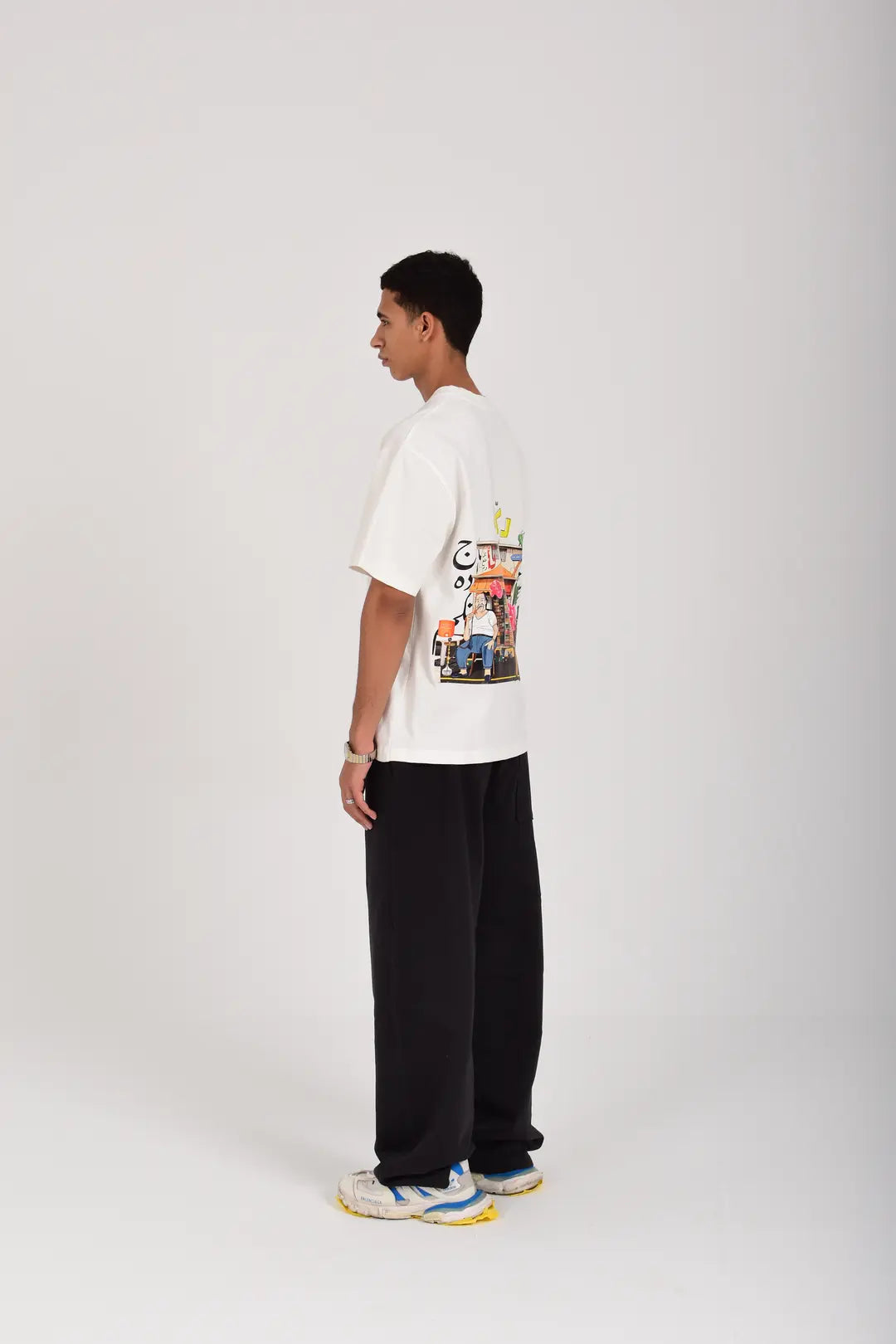 Wide-Leg Sweatpant Black
