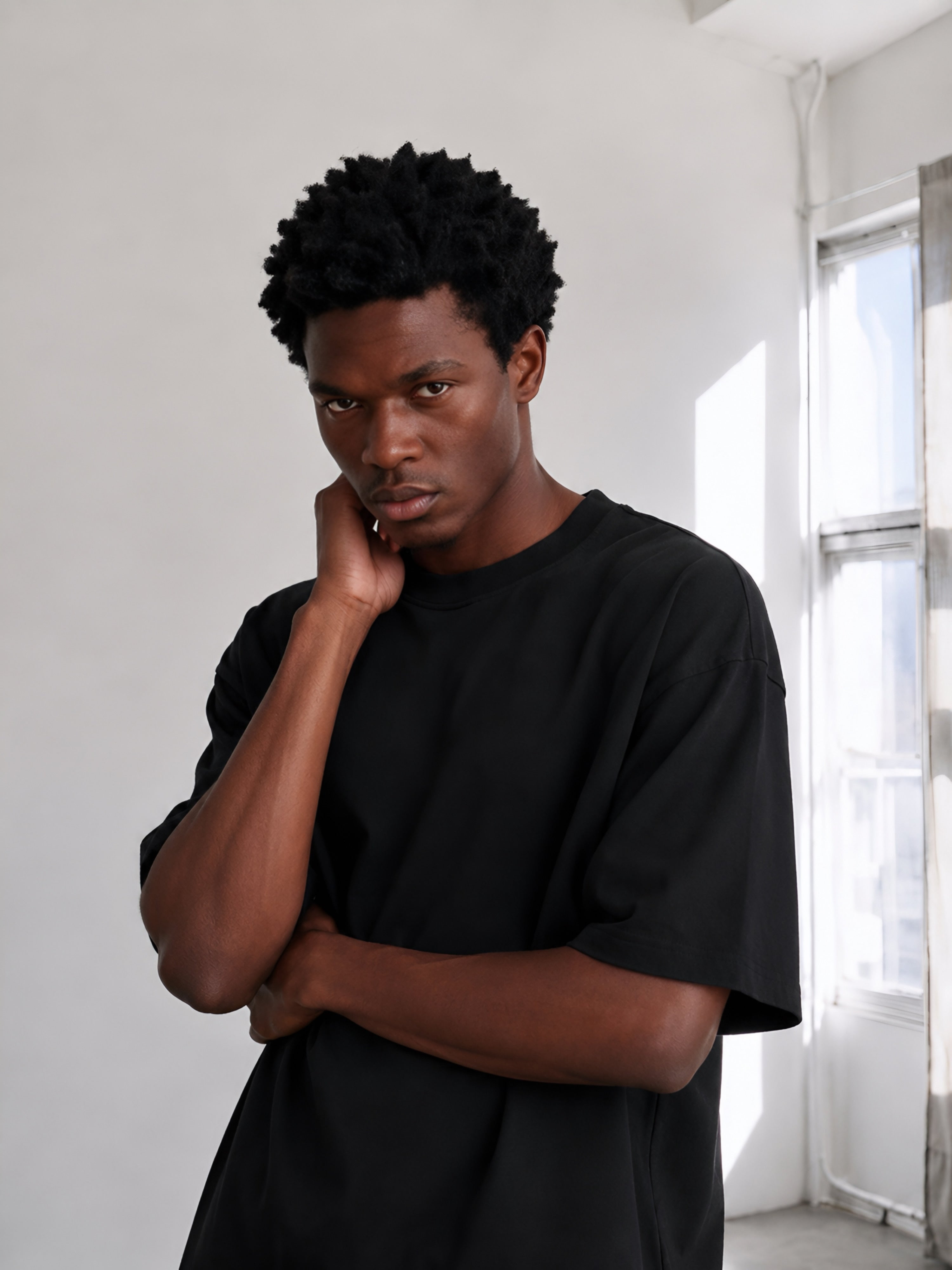 BLACK BASIC TEE