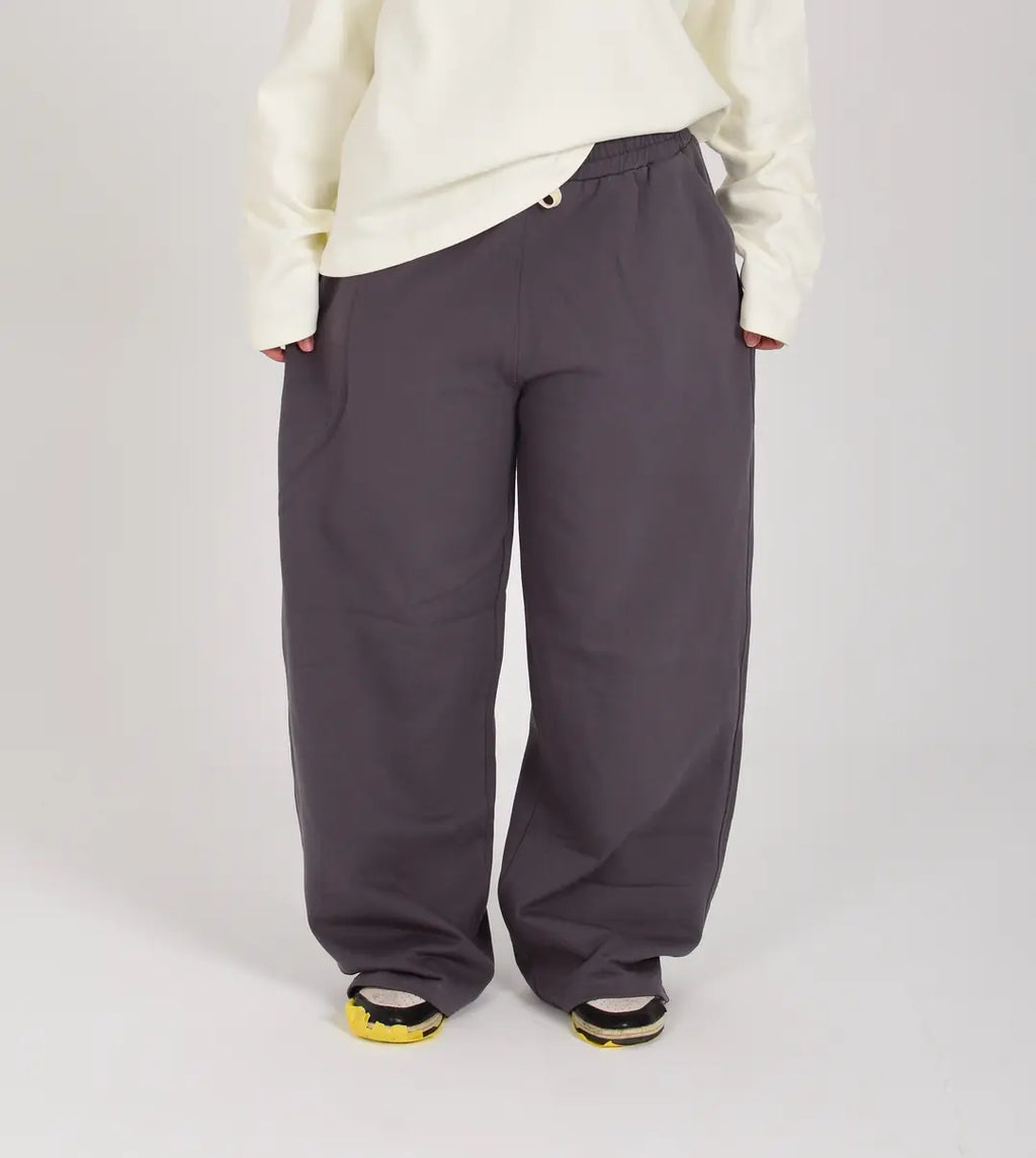 Wide-Leg Sweatpants Grey