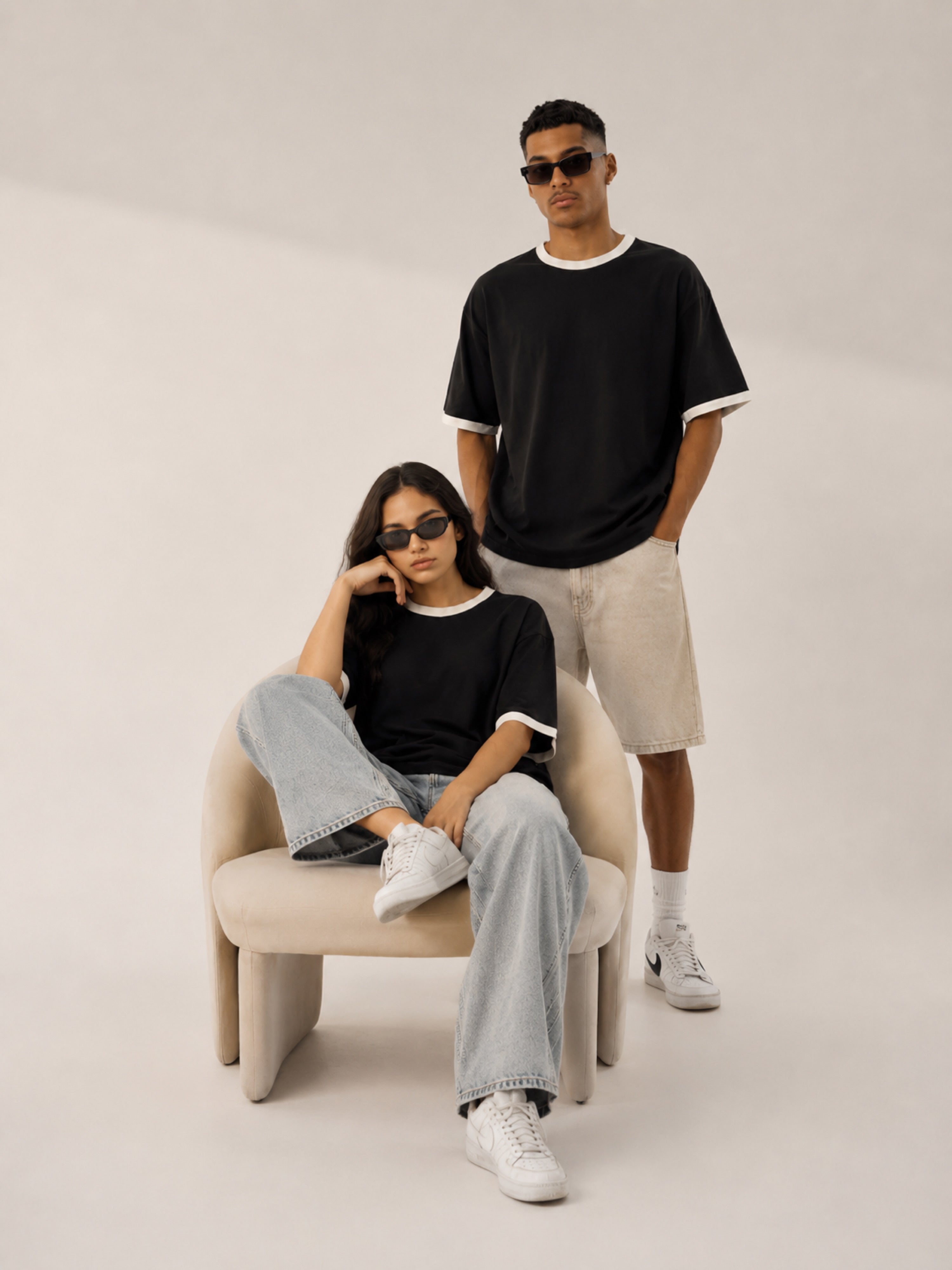 Black X White TEE