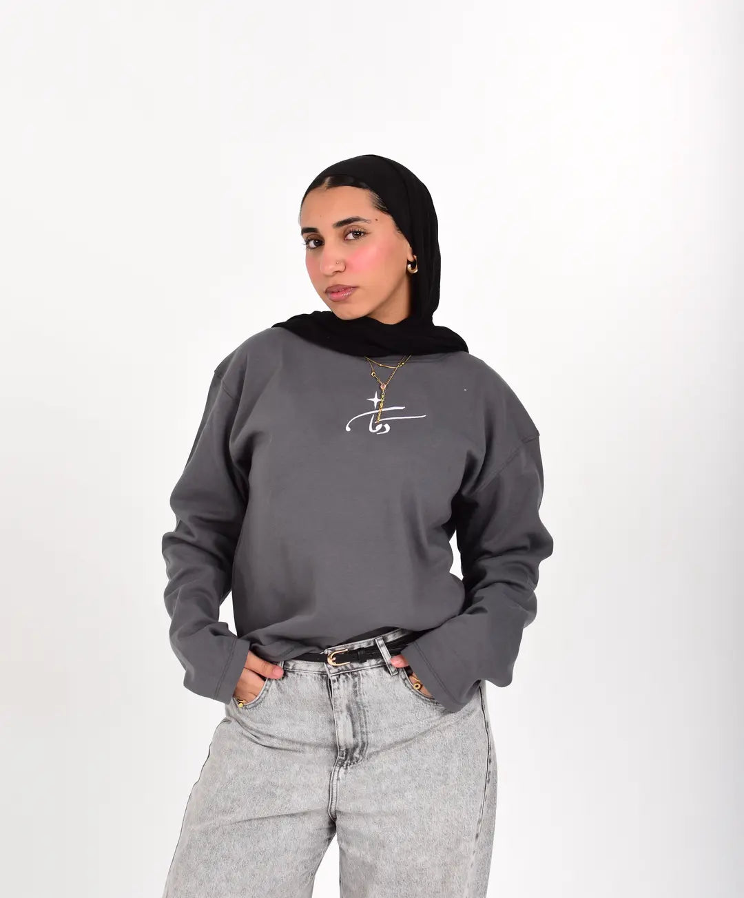 Dokan Dark Grey Long Sleeve Oversized