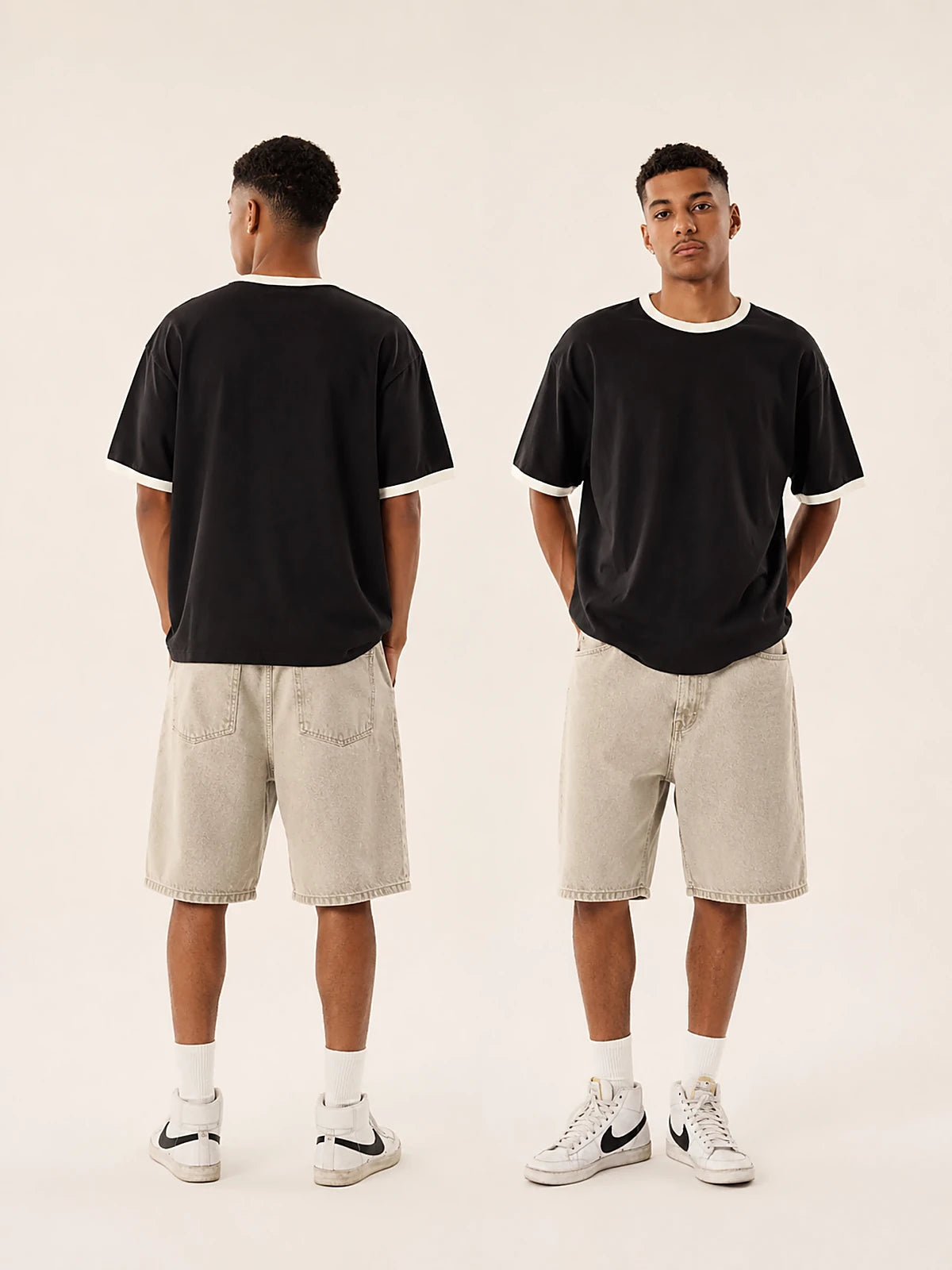 White X Black TEE