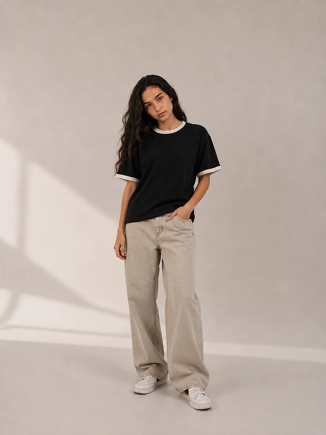 White X Black TEE